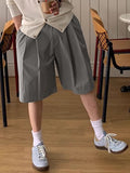Mens Solid Pleated Side Pockets Shorts  SKUK58119