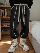 Men's Webbing Patchwork Textured Casual Pant SKUL31997