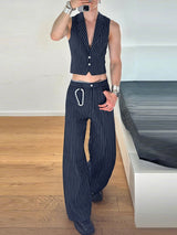 Men's Striped Casual Two Pieces Outfit SKUL23723