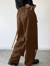 Mens Faux Two-Piece Design Loose-Fit Pant SKUK98824