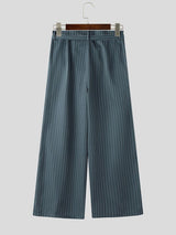Men's High-Street Japanese Harajuku Pinstripe Wide-Leg Pant SKUL75700