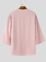 Mens Solid Textured Long Sleeve Shirt SKUL11791