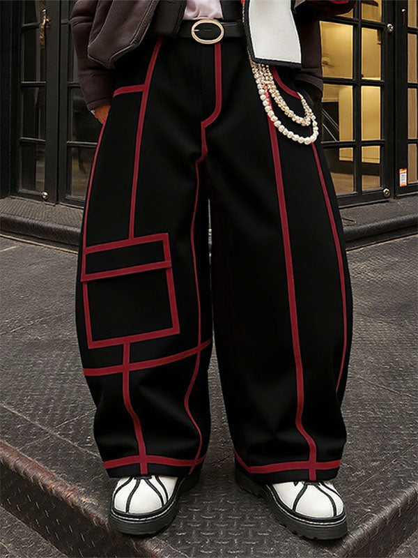 Men's Bold Stripe Colorblock Loose Pant SKUL21119