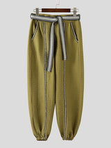 Men's Webbing Patchwork Textured Casual Pant SKUL31997