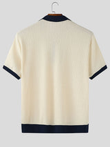 Mens Color Block Textured Short Sleeve T-Shirt SKUL17018