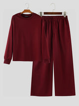 Men's Solid Color Casual Two Pieces Outfit SKUL28508