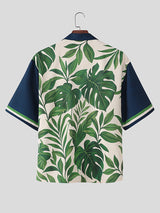 Mens Plant Print Short Sleeve Shirt SKUL12888