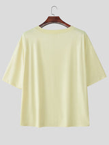 Men's Minimalist Drawstring Short Sleeve T-Shirt SKUL18017