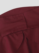 Men's Solid Layered Hem Casual High Waist Pant SKUL26071