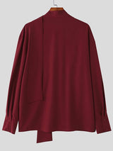 Men's Deconstructed Ribbon Long Sleeve Shirt SKUL37673