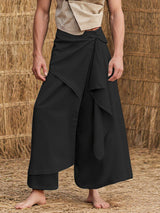 Men's Solid Color Layered Casual Pant SKUL25980