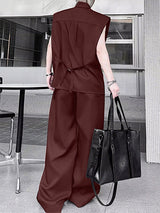 Men's Solid Color Casual Two Pieces Outfit SKUL26990