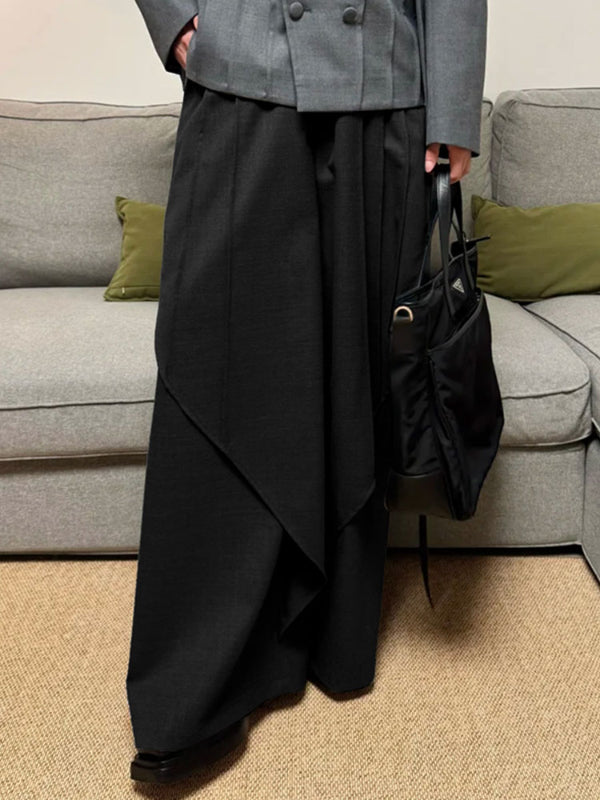 Men's Solid Color Layered Casual Pant SKUL29788