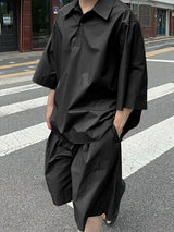 Mens Solid Color Casual Two Pieces Outfit SKUL08517