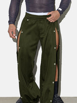 Mens Metal Buckle Split-Hem Pant SKUK93696