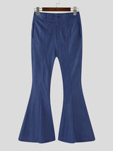 Men's Solid Color Stretch Flared Pant SKUL23731