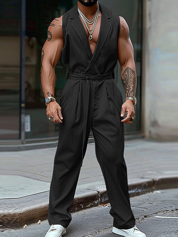 Mens Minimalist Solid Color Jumpsuit SKUK77339