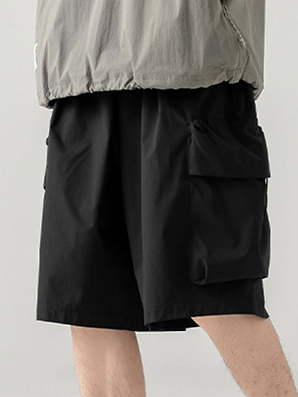 Men's Solid Color 3D Pocket Casual Short SKUL22508