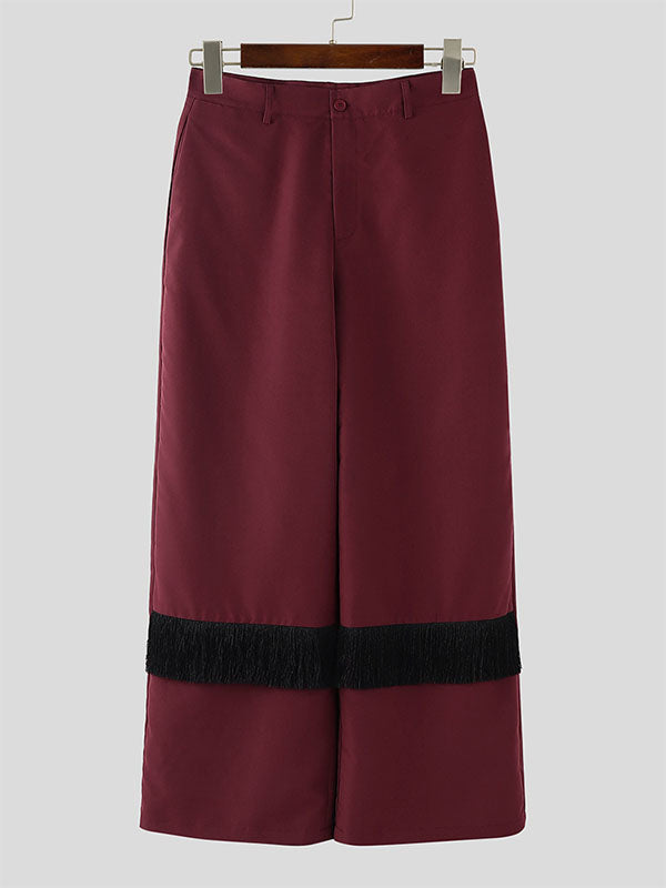 Men's Contrast Print Wide Leg Casual Pant SKUL26154