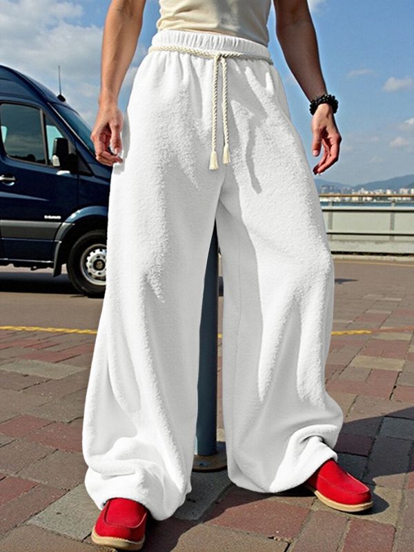 Men's Solid Color Textured Pant SKUL39016