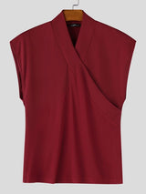 Men's Avant-Garde Crossover Mesh Panel Sleeveless Tank SKUL63143