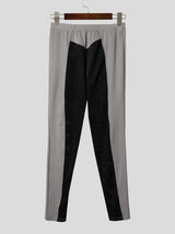 Men's Sexy Athletic Sport Home Lounge Colorblock See-Through V-Seam Pant SKUL86021