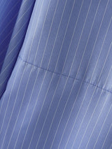 Men's Stripe Stand Collar Long Sleeve Shirt SKUL34218