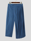 Mens Solid Pleated Side Pockets Pants SKUK57947