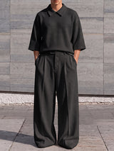 [Pre-order] Men's Chill Minimalist Vacation Resort Waffle Textured Two Pieces Outfit SKUL86871