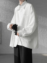 Men's Ribbon Texture Long Sleeve Shirt SKUL31941