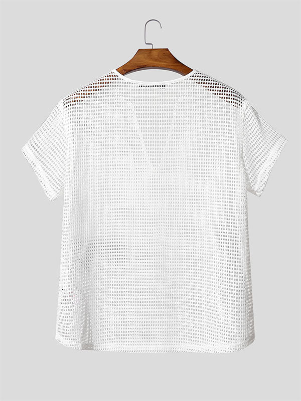 Mens Sheer Mesh Short Sleeve T-Shirt SKUL19006