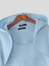 Men's Deconstructed Cropped Hooded Two Pieces Outfit SKUL41060