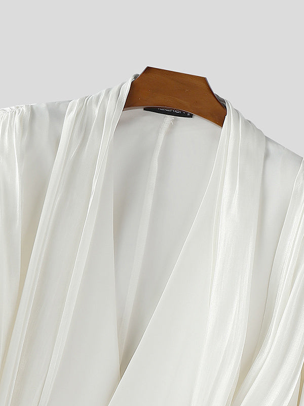 Men's Shiny Casual Long Sleeve Blazer SKUL25103