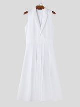 Mens Solid Color Split Hem Long Tank SKUL06481