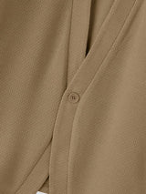 Men's Yuppie Resort Deep V-Neck Collarless Textured Cardigan SKUL79221