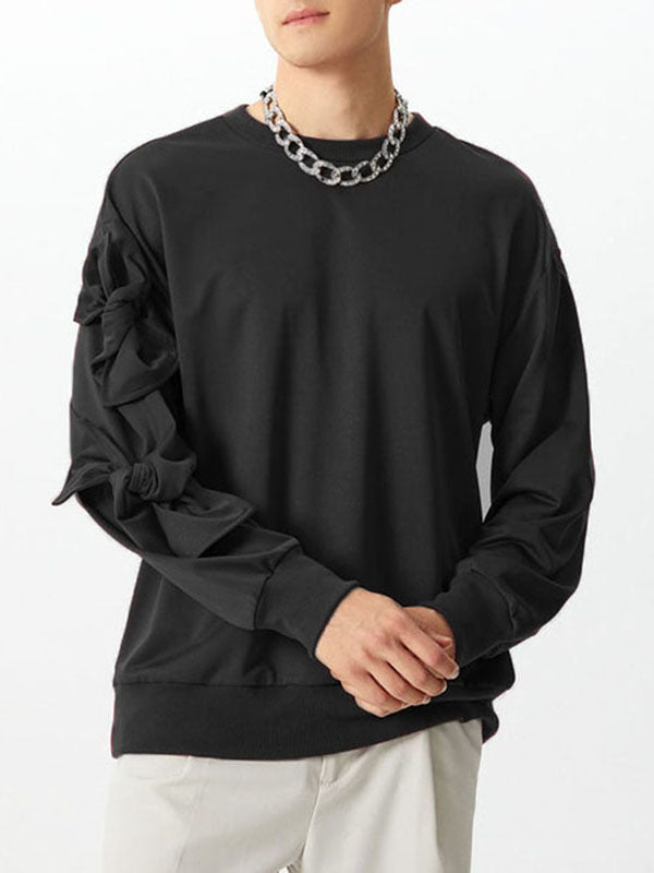 Mens Bow Decoration Long-Sleeve Hoodie SKUK74967