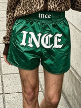 Men's High Street Retro Satin Letter Print Boxing Short SKUL69386