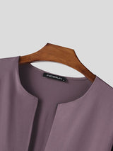 Men's Cutout V Neck Long Sleeve T-shirt SKUL45196