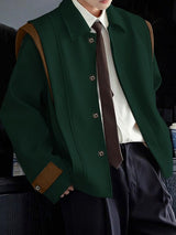 Men's Color Block Long Sleeve Jacket SKUL37253