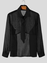 Mens Lightweight Mesh Panel Long Sleeve Shirt SKUK67472