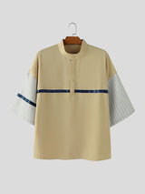 Men's Contrast Stripe Long Sleeve Shirt SKUL29583