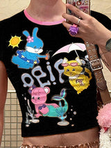 Men's Cartoon Print Cropped Slim Fit Tank SKUL20227