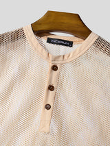 Mens Solid Color Sheer Mesh Casual Tank SKUL21145