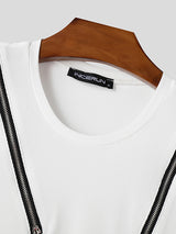 Mens Textured Zip-Up Sleeveless Tank SKUL01069