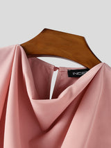 Men's Solid Color Halter Casual Two Pieces Outfit SKUL20254