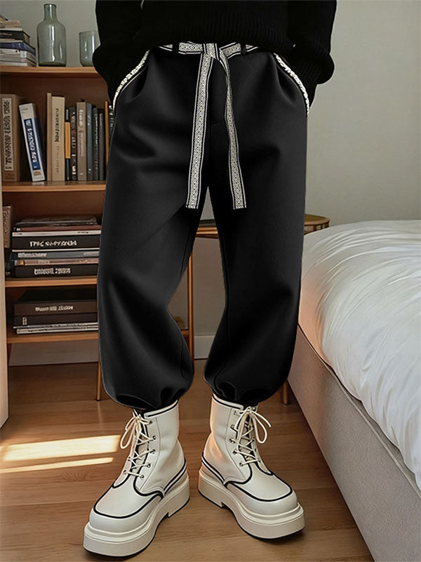 Men's Webbing Patchwork Jogger Casual Pant SKUL32030