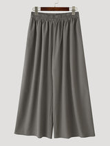 Mens Solid Color Ruched Casual Pant SKUL10602