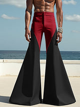 Mens Contrast Color Loose Flared Pant SKUL18930