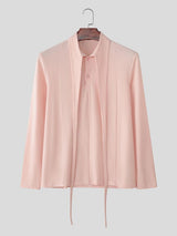 Men's Deconstructed Textured Long Sleeve Shirt SKUL53971