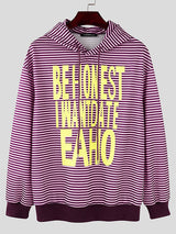 Mens Letter Print Striped Long-Sleeve Sweatshirt SKUK81530